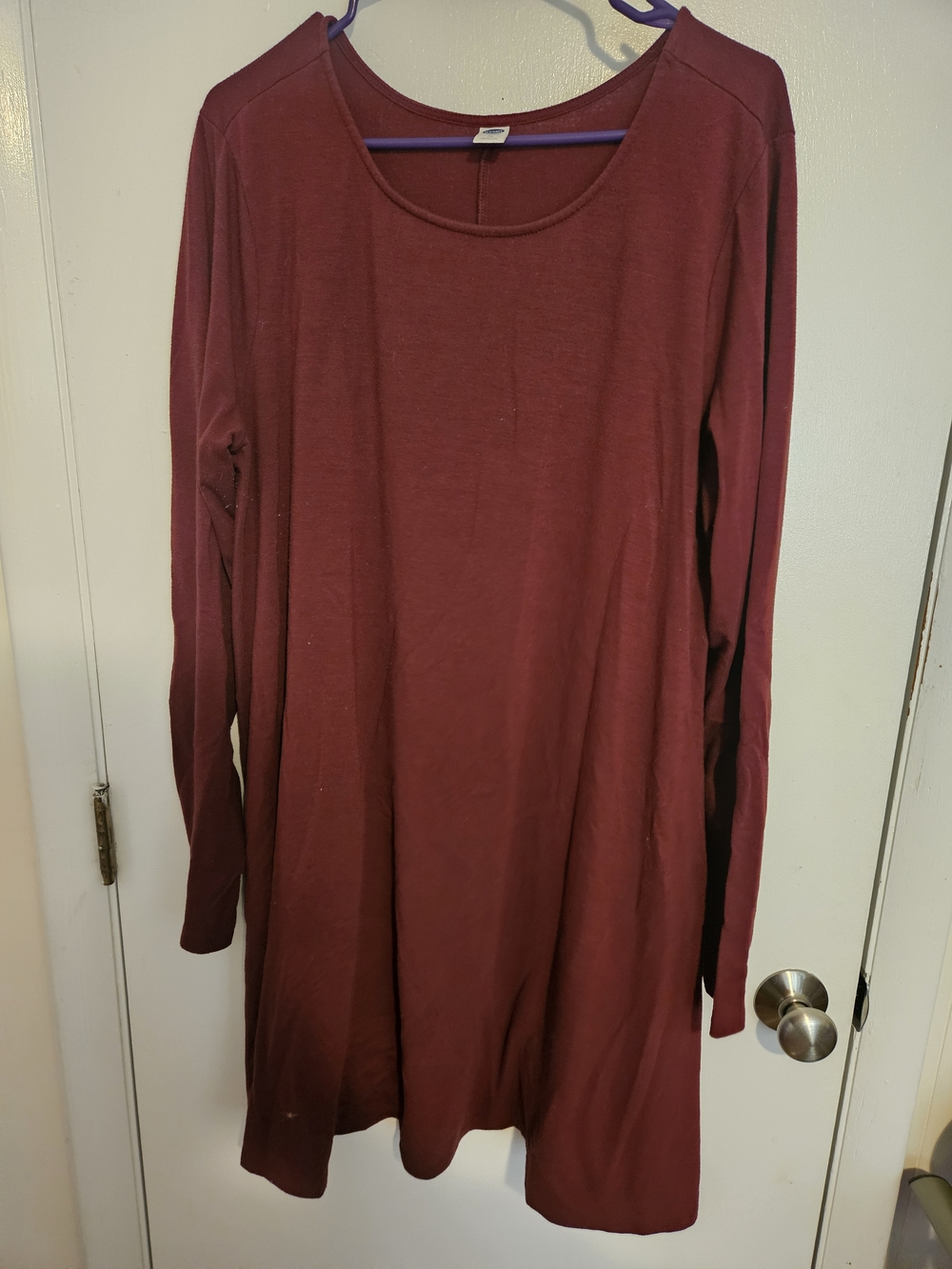 Old Navy Scoop Neck Tunic Dress - Burgundy